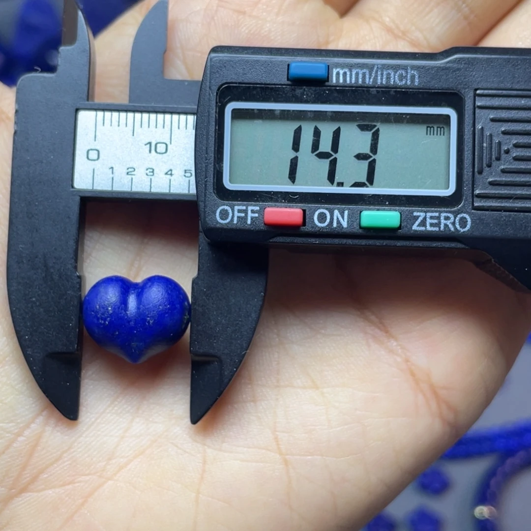 青金石未镶嵌14mm哑光爱心屁桃配饰