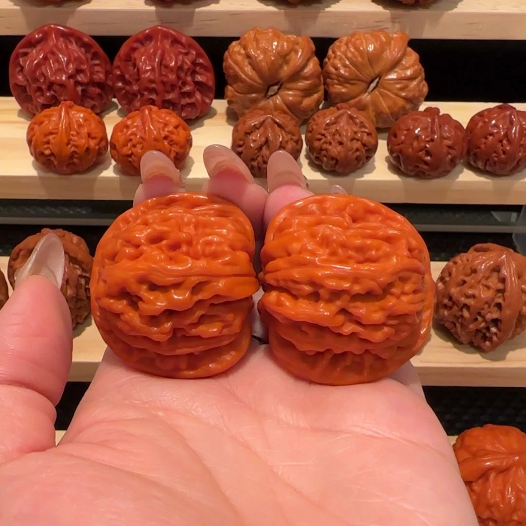 文玩核桃吊坠玉化四座楼40精品2753