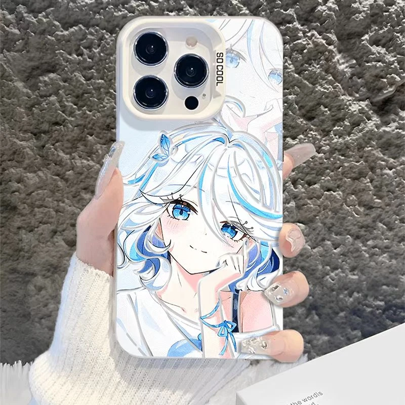 原神动漫芙宁娜适用荣耀200pro手机壳苹果15OPPO小米14新女款vivo