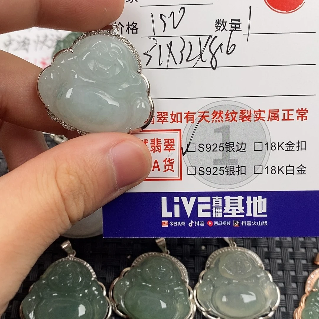 翡翠银S925镶嵌颈饰