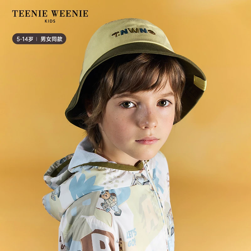 TeenieWeenieKids25年春夏新款男女童休闲刺绣渔夫帽TKAC25S392B