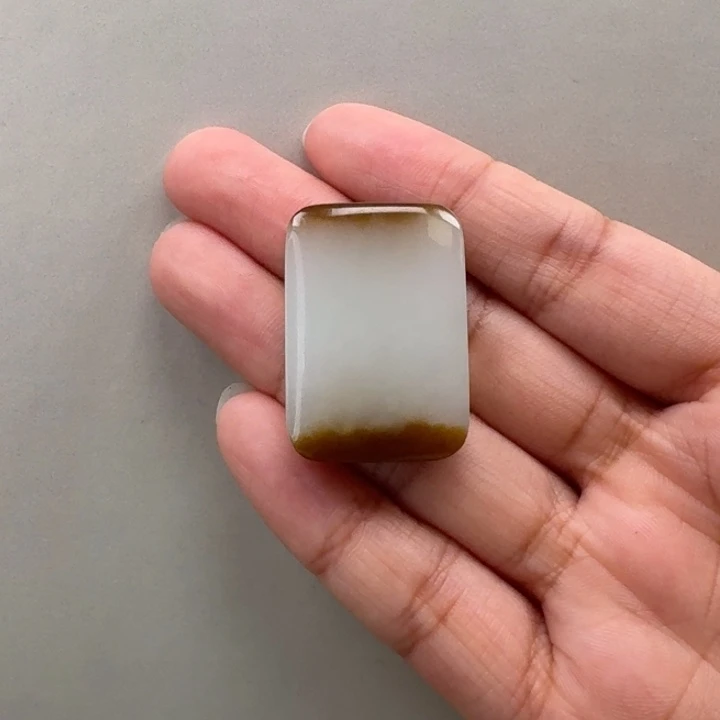 和田玉糖白无事牌未镶嵌