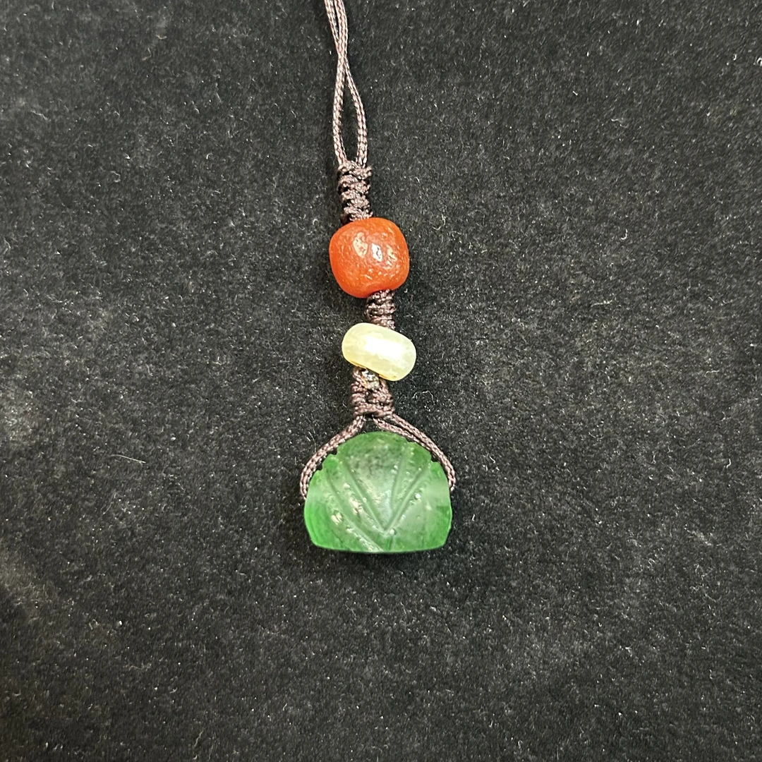 DZ7222-清代绿水晶古印（微瑕） -FS