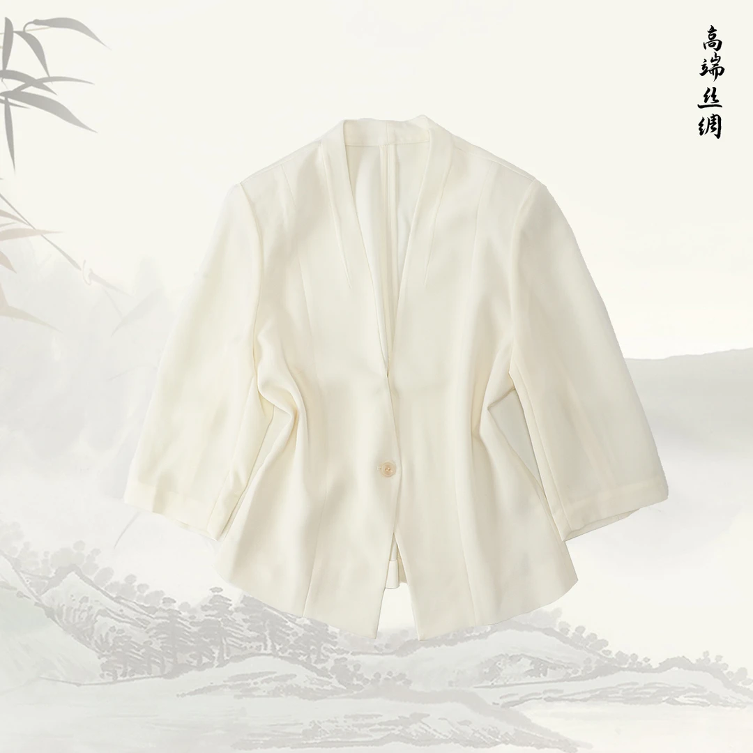 品牌新款醋酸现在外套女士新款高端修身职业小西装51908