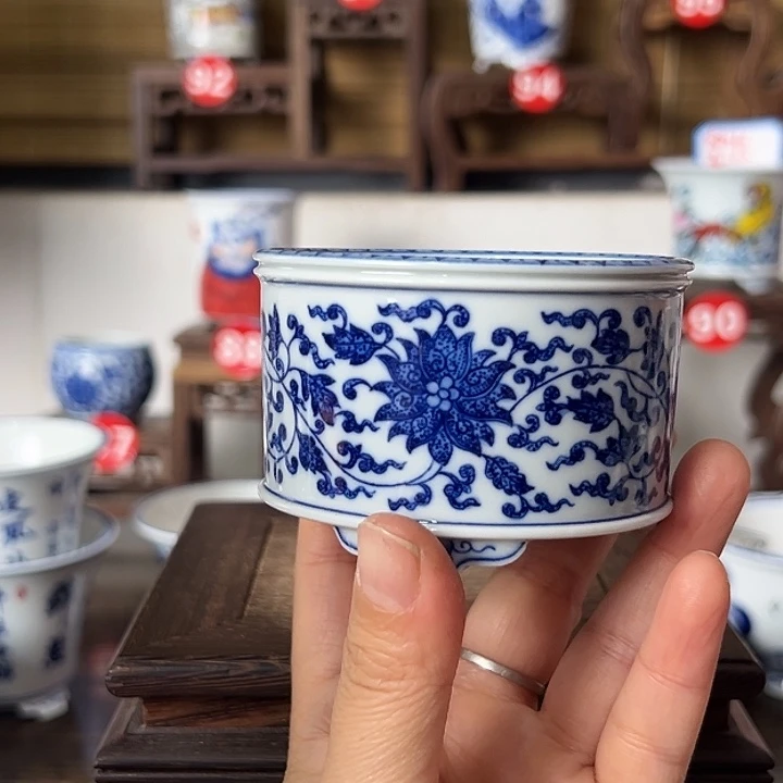 墨奈手绘陶瓷花盆