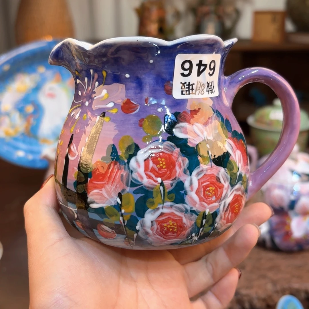 景德镇手绘高温釉下彩陶瓷茶具