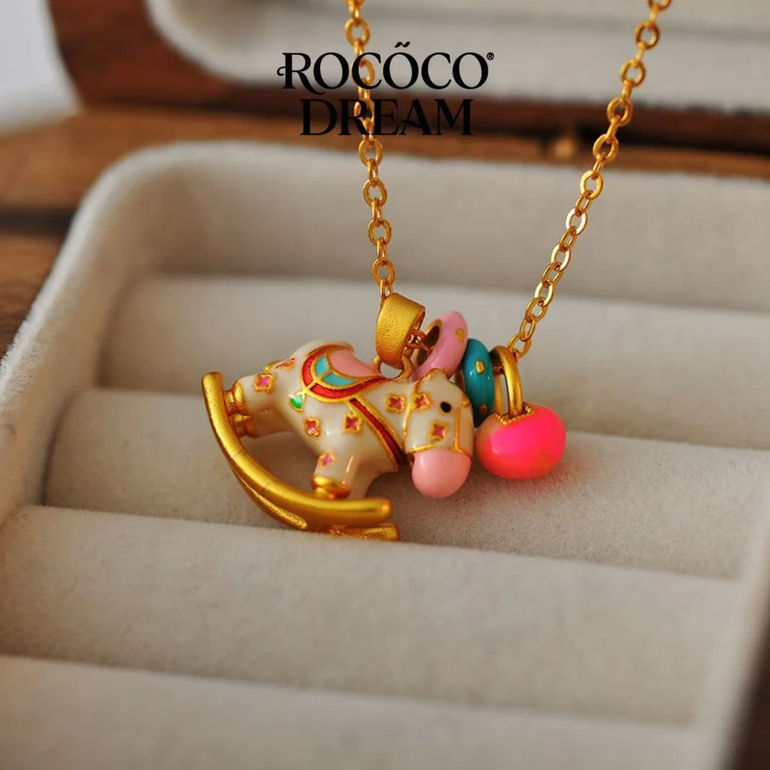 铜项链 镀K金X0033法★【彩虹白马】ROCOCO DREAM 项链