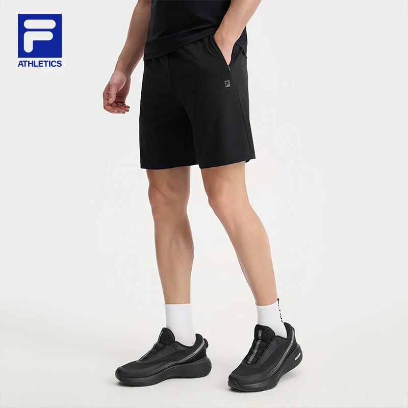 FILA斐乐男装针织五分裤夏季新款户外休闲透气运动短裤A11M531612