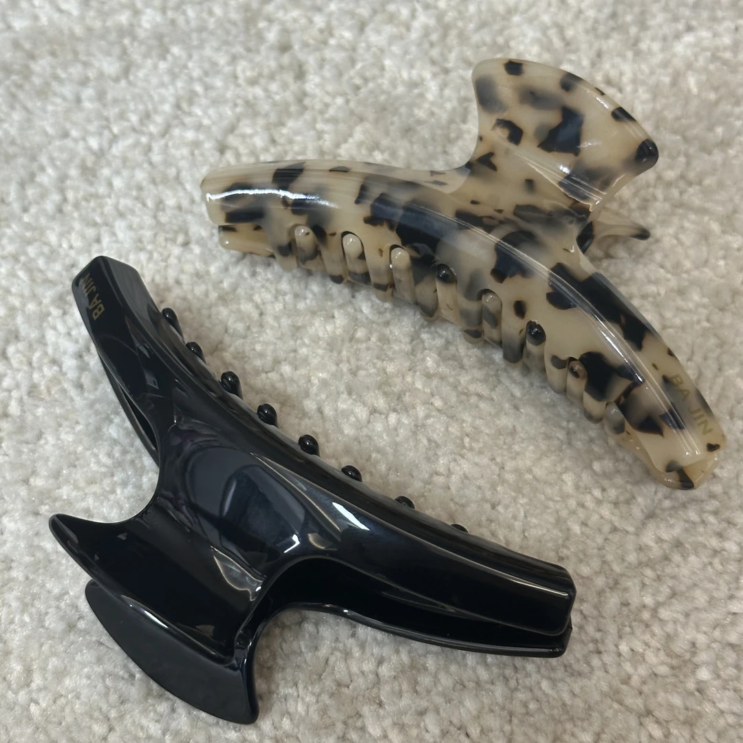 FJ01芭金BAJIN粉丝定制logo发夹发饰鲨鱼夹头饰进口醋酸材质