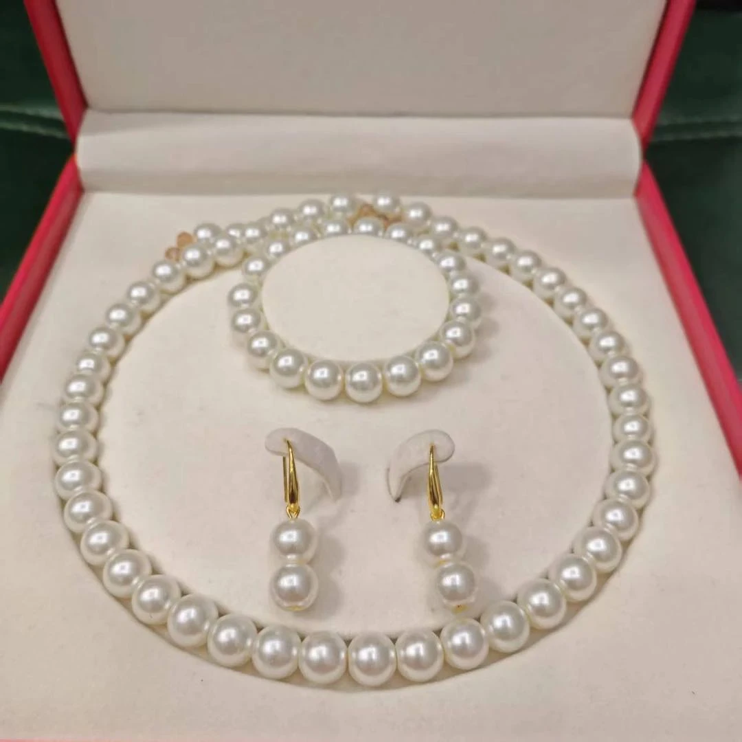 合金仿珍珠项链 诗美恋妈妈气质白色时尚百搭简约套盒经典