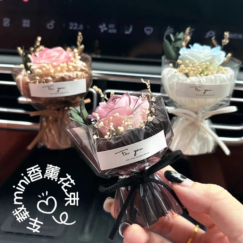 永生花束仿真玫瑰花迷你口袋花束生日礼物手工花束成品情人节礼物