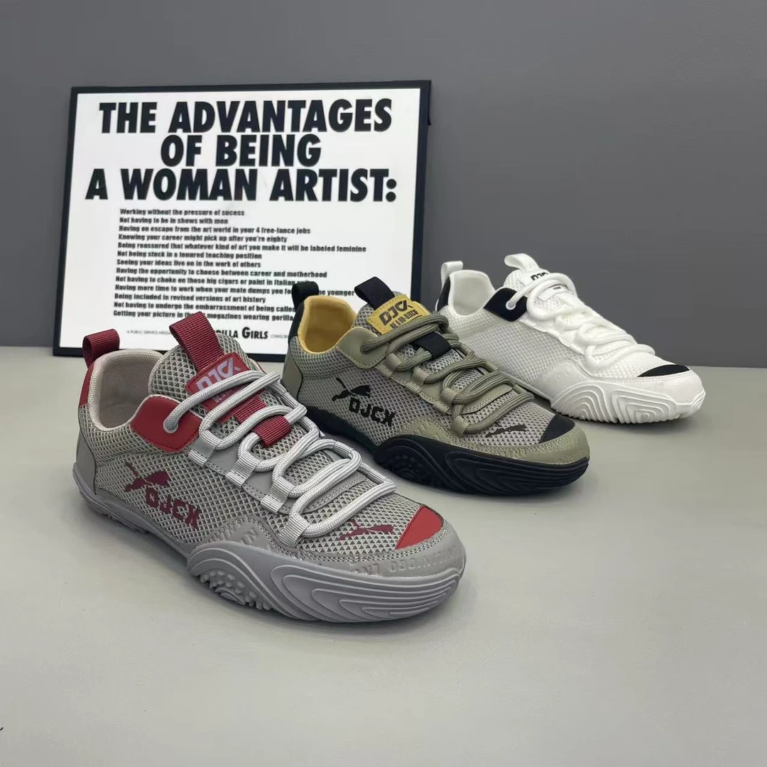 【皮鞋码】夏季新款皮网拼接个性国潮男款潮鞋