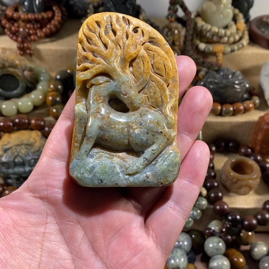 岫岩河磨玉（透闪石质玉）未镶嵌挂件