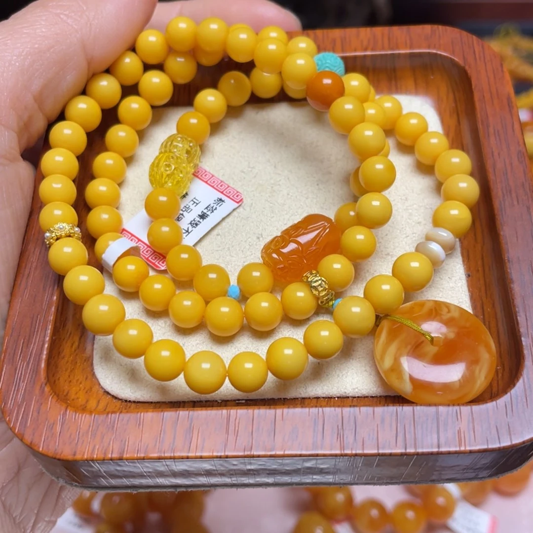 蜜蜡手链未镶嵌手串