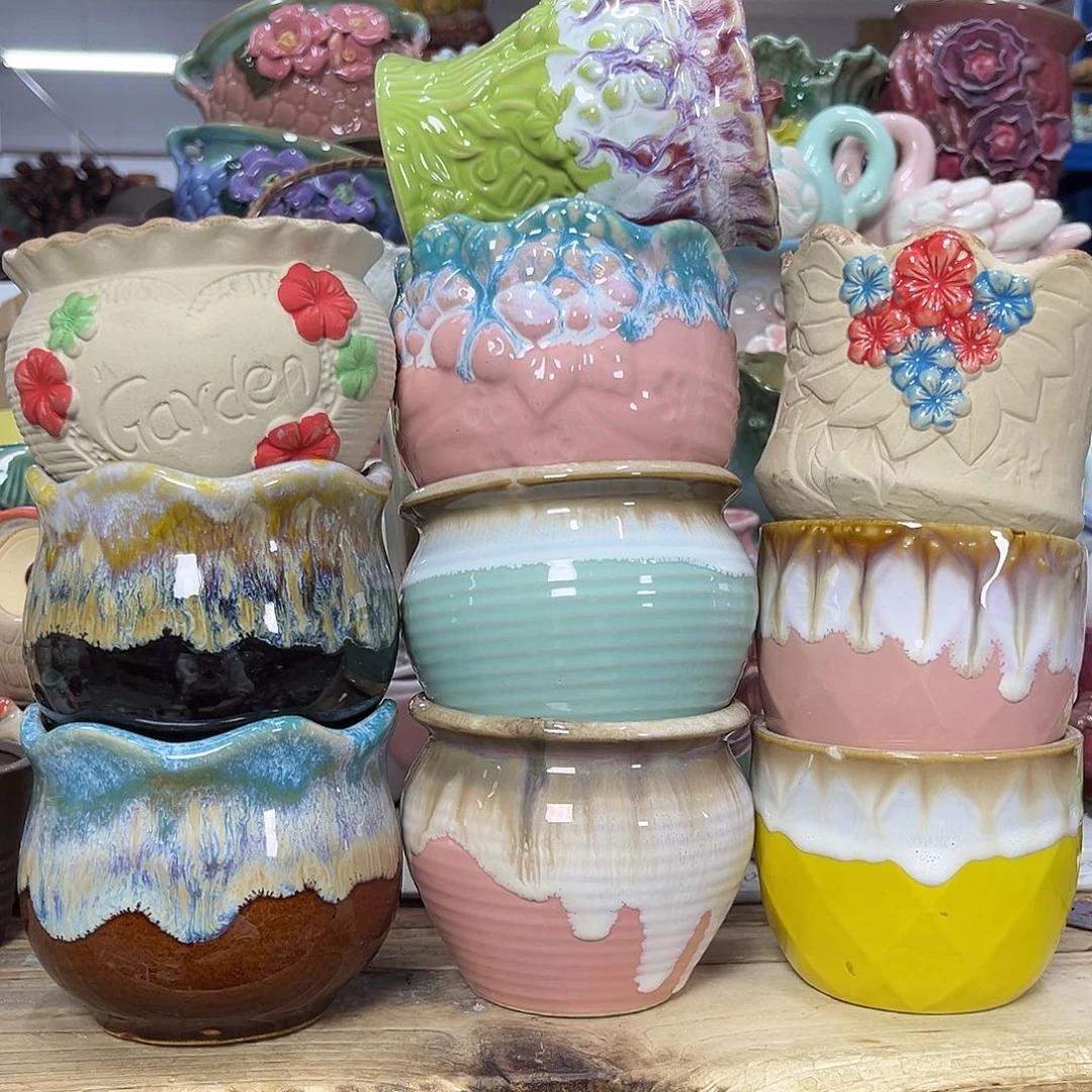 陶瓷陶瓷花盆特价上新口8-10厘米