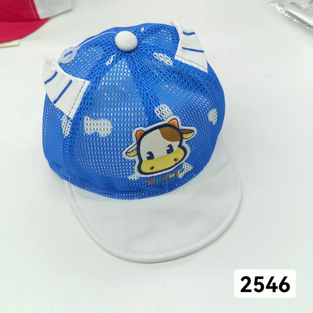 新款绣标小牛带舌网帽2546