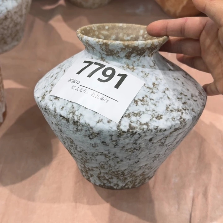 瓷片景德镇高温花器编码7791高17口6默认无孔