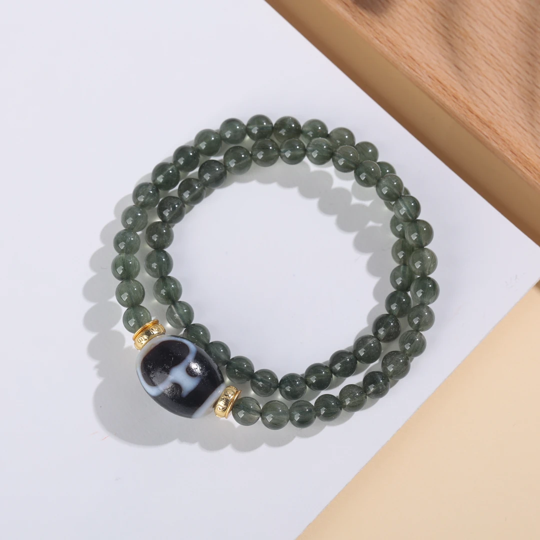 【诗语】绿发晶DIY手串多样性发一 QT-472