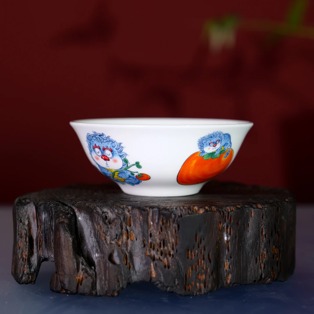 当代 拙明院 国风国潮柿柿好运小汤碗（10.5cm，4寸）