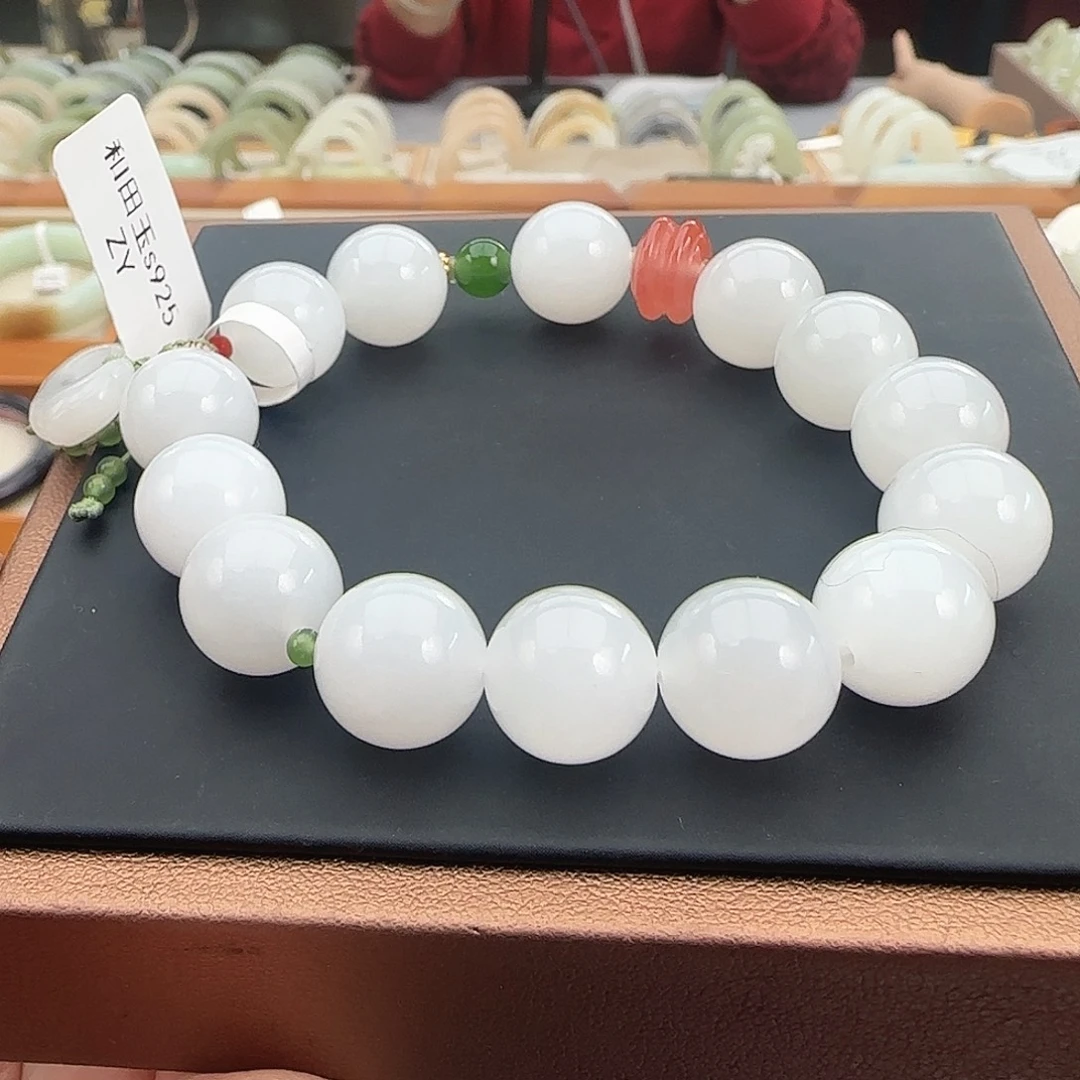 和田玉未镶嵌手链羊脂白 精品手串 超高性价比
