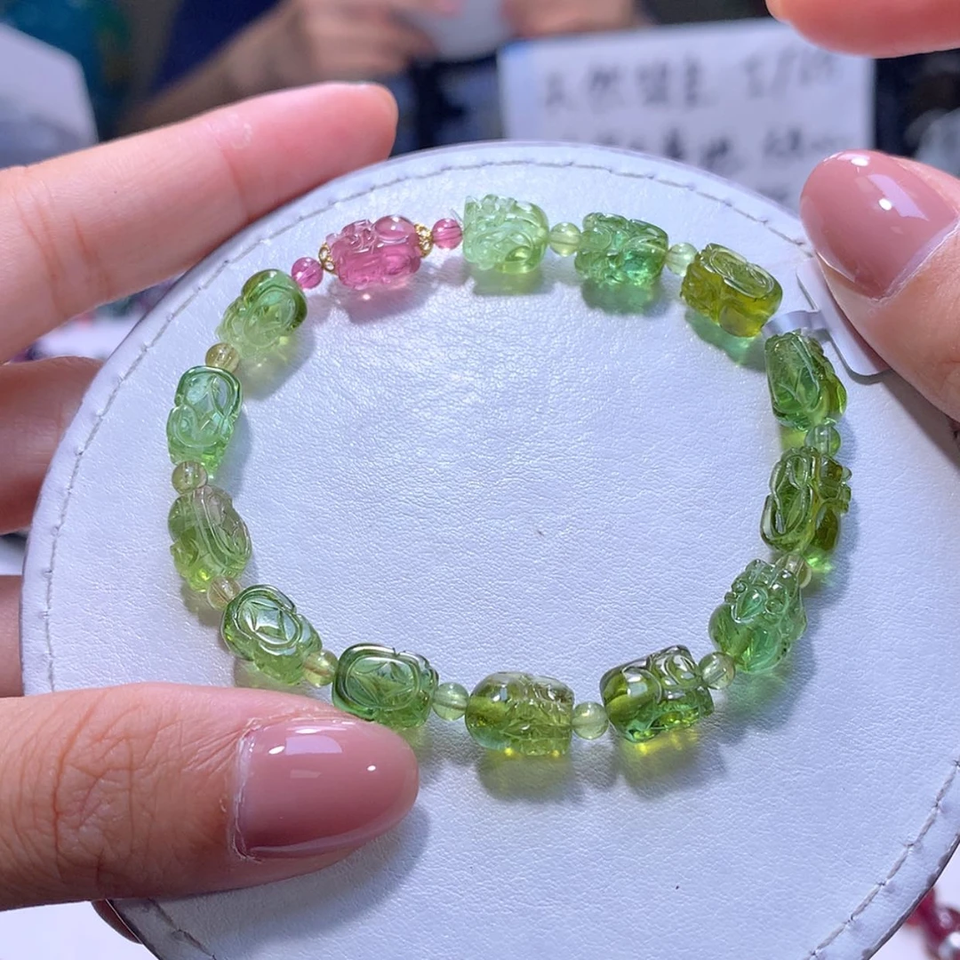 【闪购商品】未镶嵌手链碧玺6.8m净体