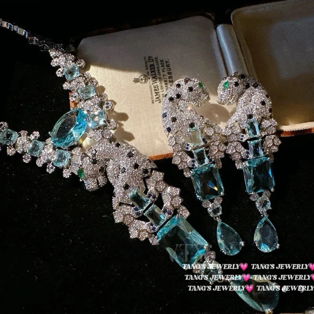 豹子 蓝 项链 全套