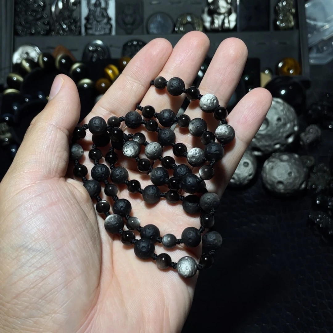 早***惯黑曜岩未镶嵌颈饰