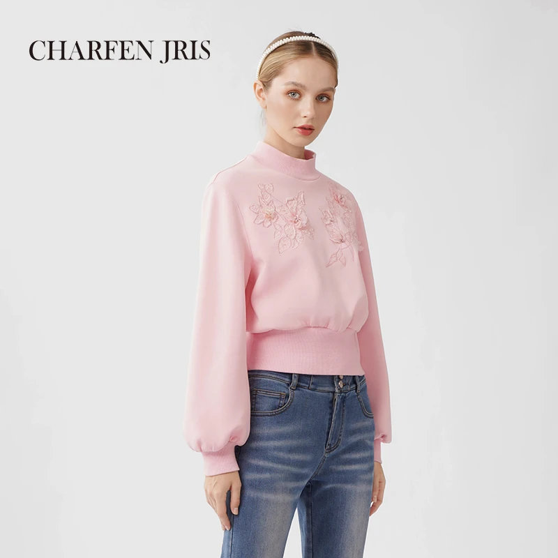 【媛媛专享】朝峰秋冬时尚百搭修身收腰短款卫衣FJE5E667-6082B