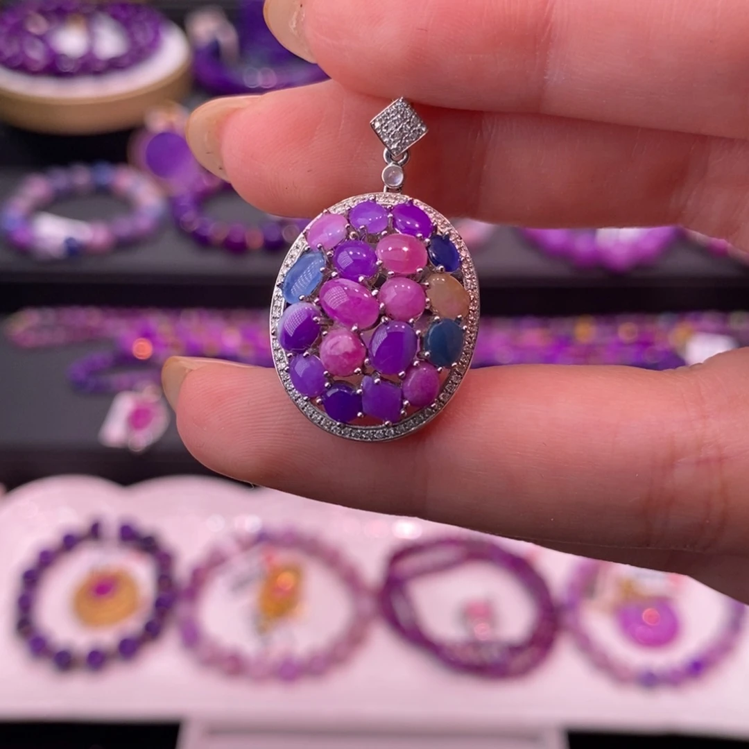 苏纪石（舒俱来）18K金镶嵌吊坠(不含链)