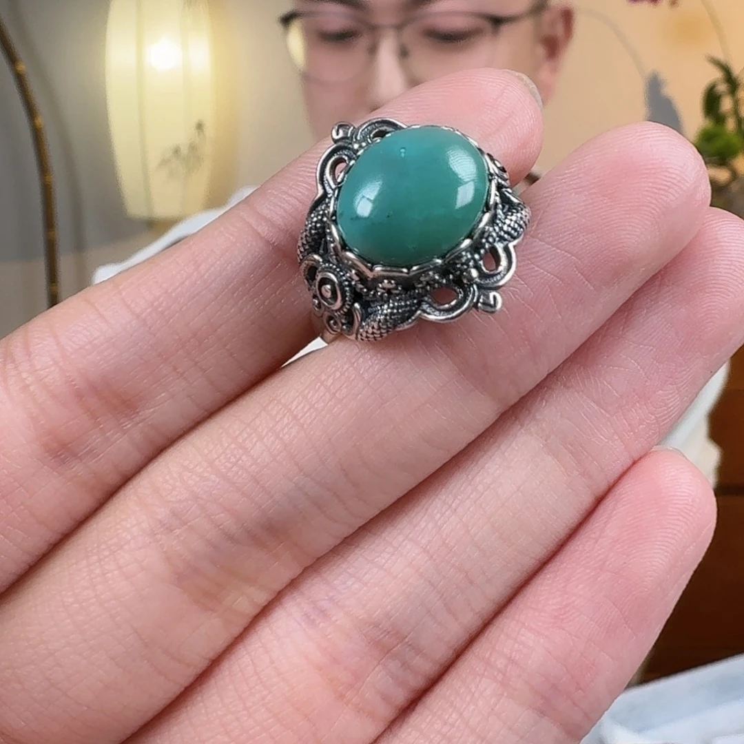 绿松石银S925镶嵌珠宝奇石