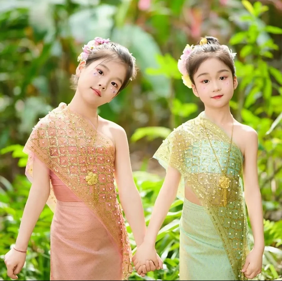 傣族服装女2025新款傣族小女孩明星网红款必备旅游舞台民族特色