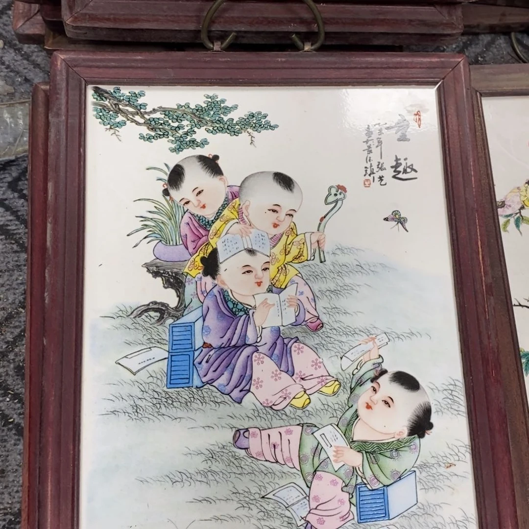 瓷片37*28*1景德镇瓷板画柴窑烧制