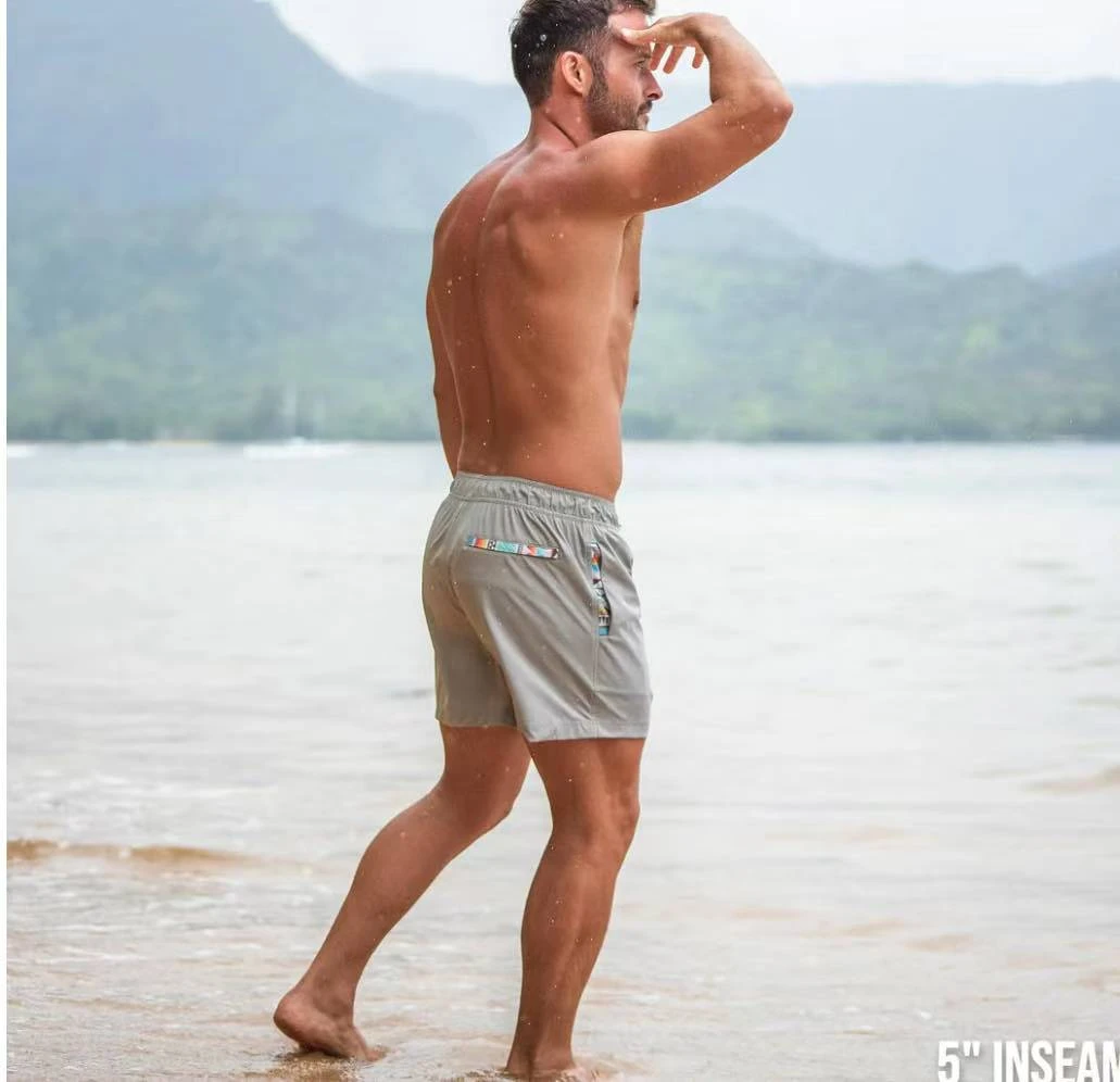 男士多色弹力沙滩训练速干运动短裤春夏户外健身休闲舒适短裤 082