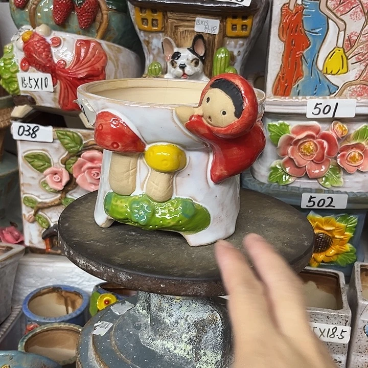 粗陶材质多肉花盆