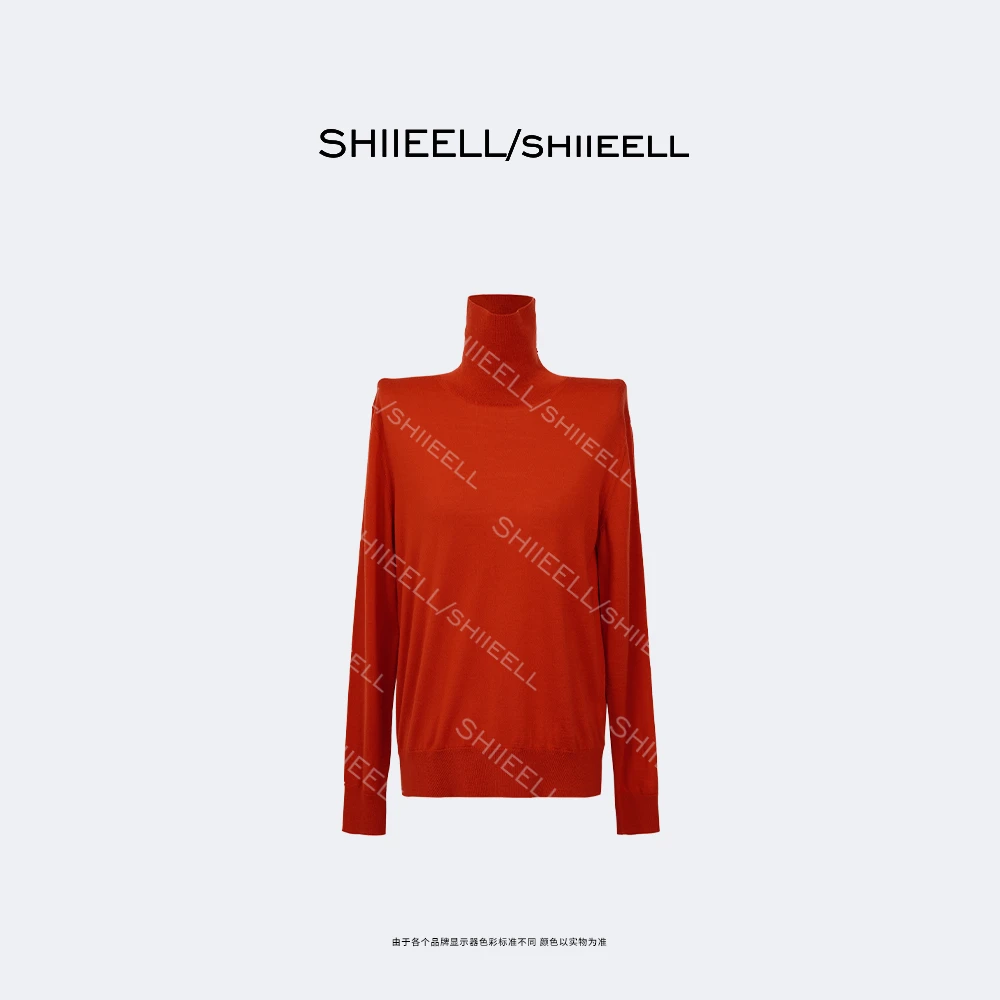 SHIIEELL【闭眼拍】基础版超细绵羊毛高领宽松针织毛衫Z7304