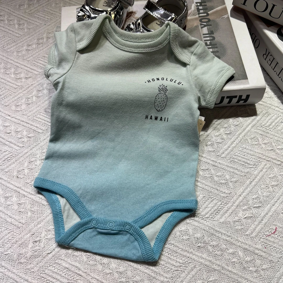 外贸童装夏季短袖宝宝三角包屁男宝女宝哈衣爬服帅气洋气印花实拍