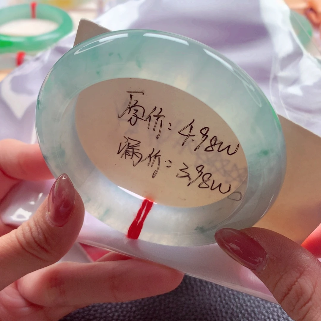 翡翠未镶嵌手镯56.6 起光冰飘中万品质 灵