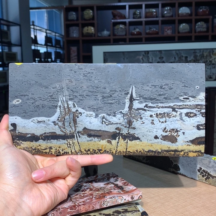 广西国画石摆件，观赏收藏