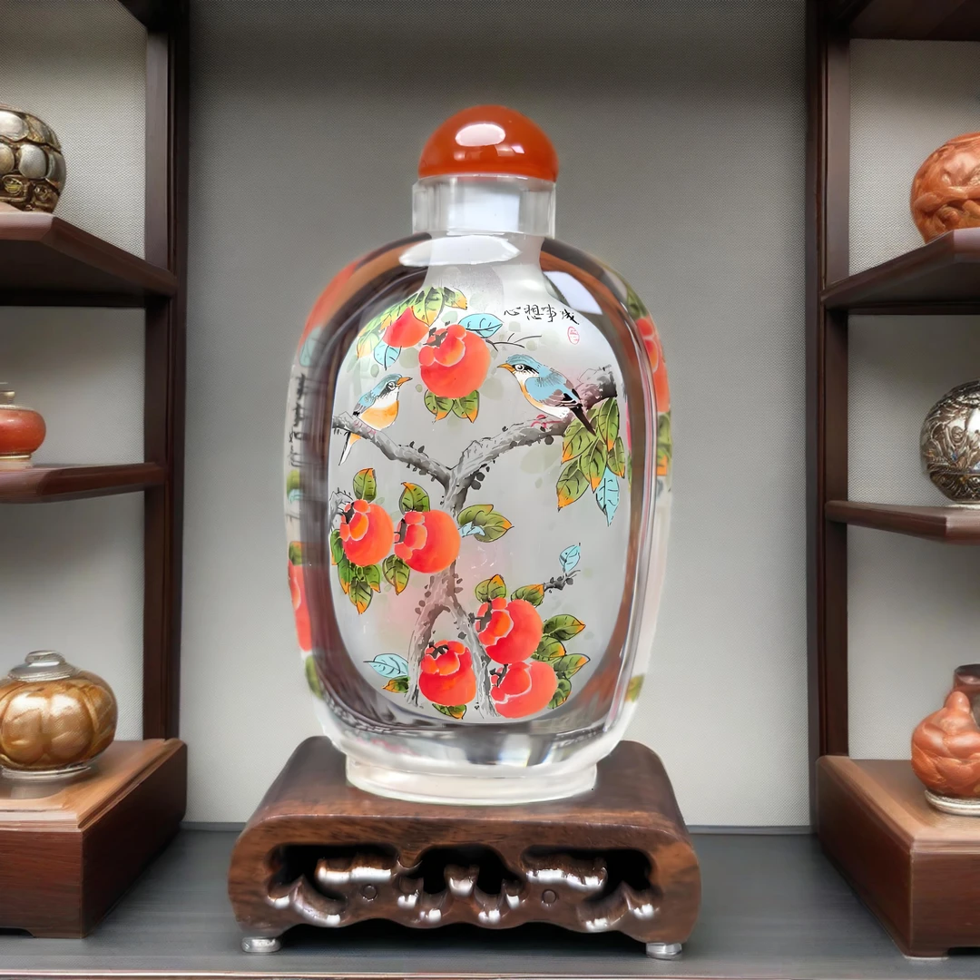 非遗手绘内画家居摆件商务礼品中国风特色博古架书桌茶室展柜袖珍