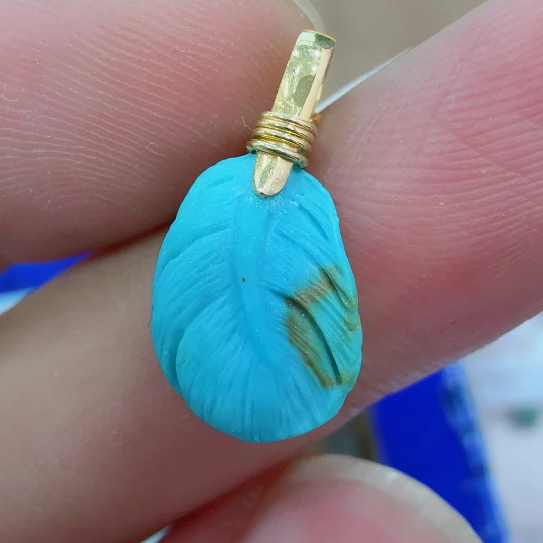 绿松石18K金镶嵌配饰