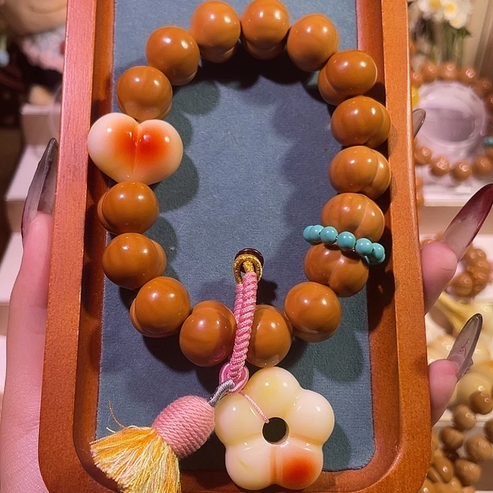 猴头核桃吊坠聚宝盆手工屁桃卡17.7全品