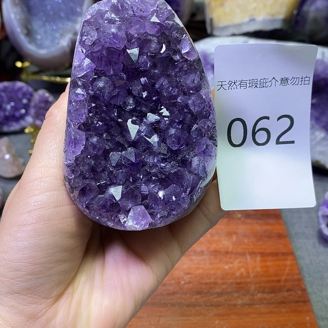 未镶嵌紫晶珠宝半成品