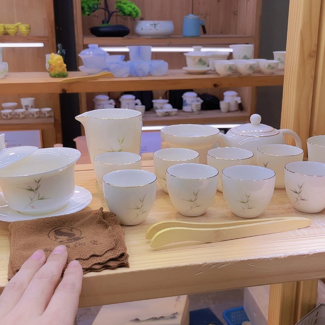 【丝路】羊脂玉瓷套装