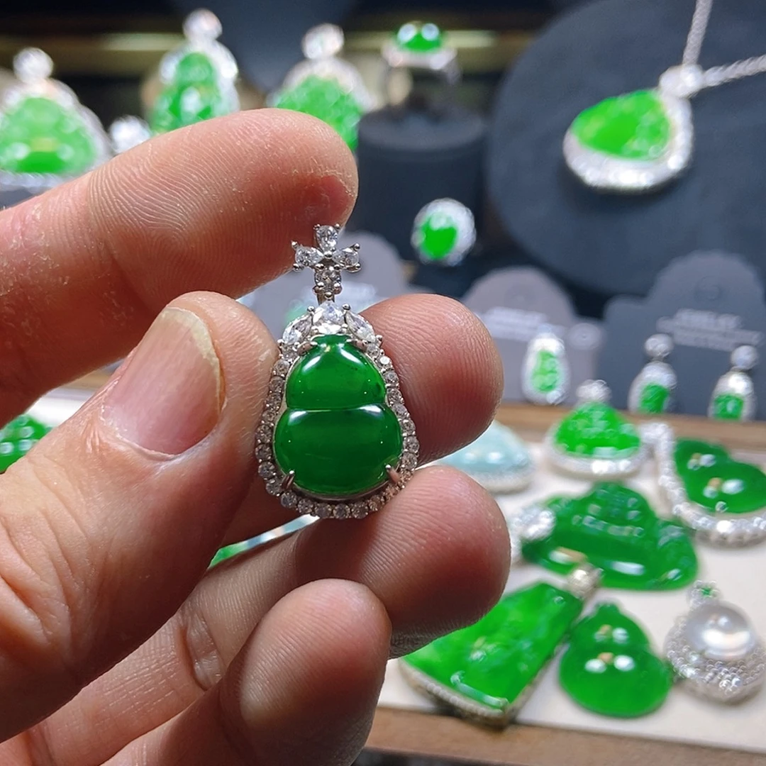 翡翠银S925镶嵌吊坠(不含链)642吊坠