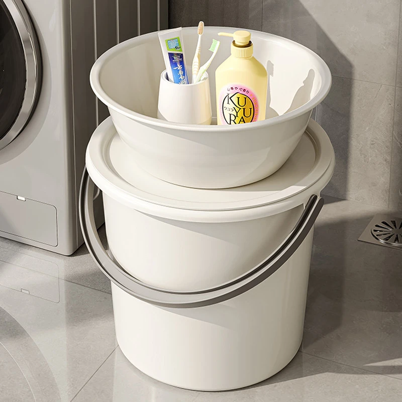 水桶家用大号带盖脸盆学生宿舍用洗漱套装加厚耐用手提塑料桶