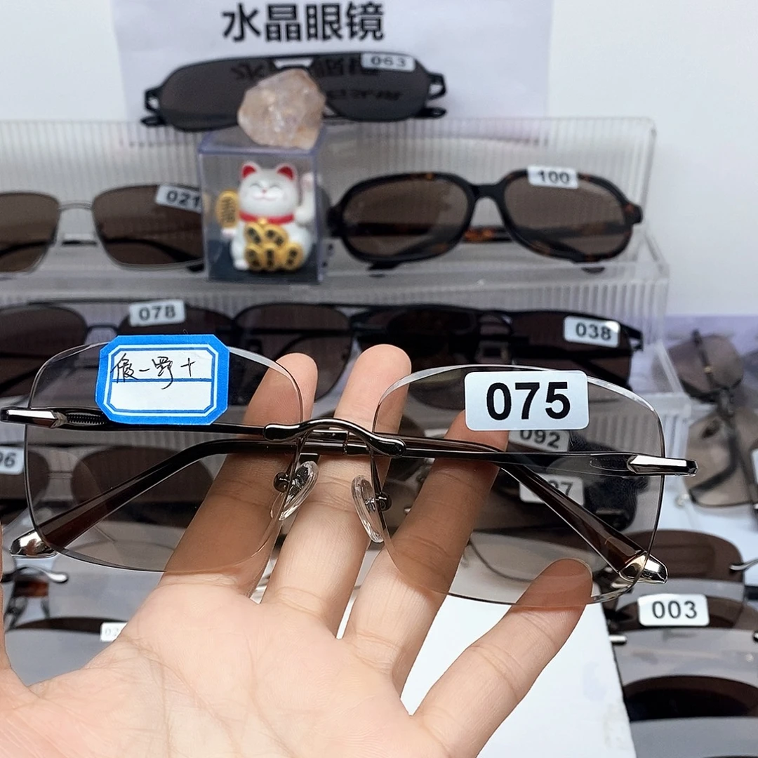 无框石头水晶眼镜075o