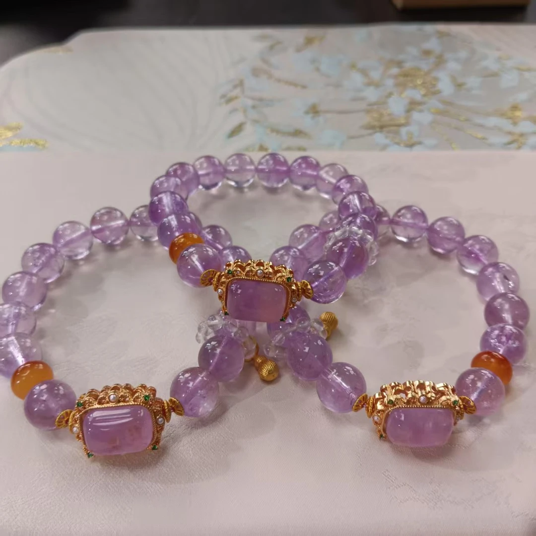 【小院甄选】原创紫水晶单圈手链约11mm 多样性发一件 2111EJC