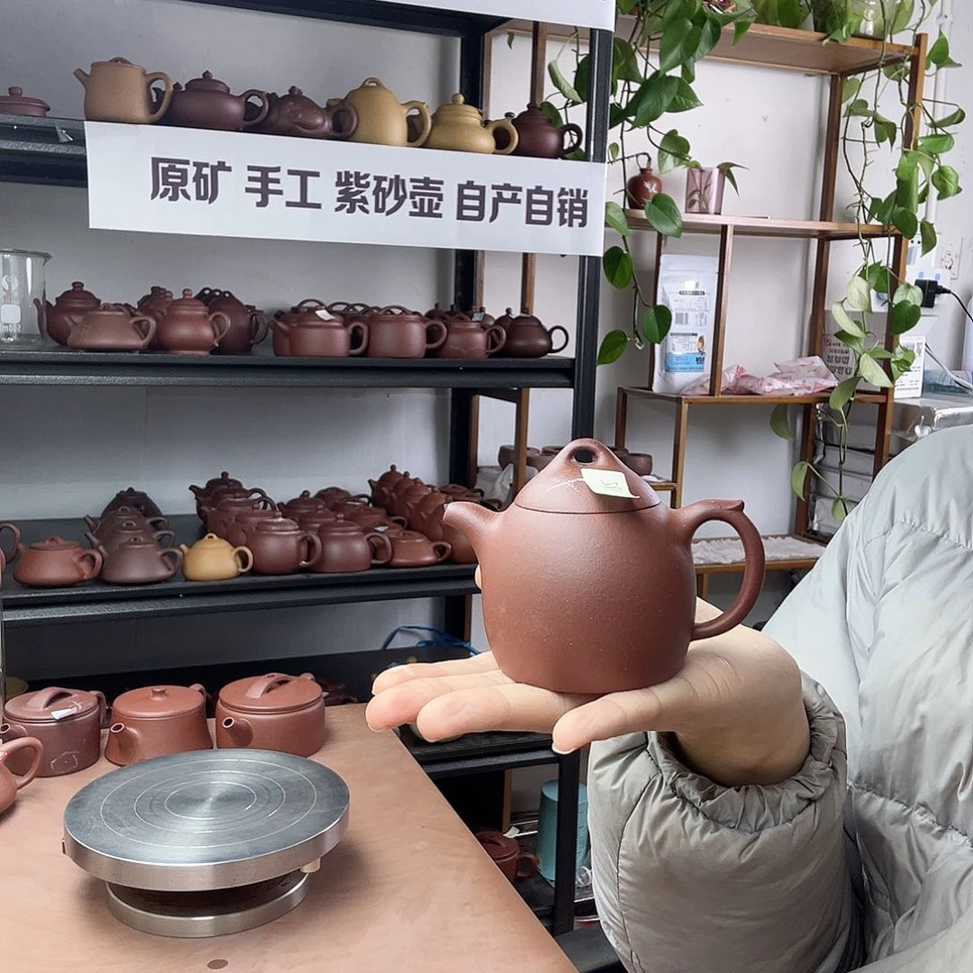 紫砂茶壶中槽清秦权壶