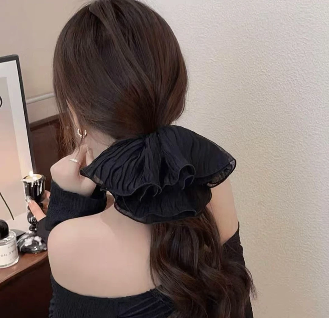 【头花】百搭褶皱款蕾丝发绳