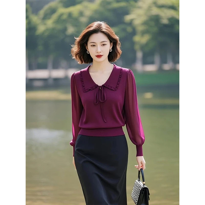 2025超火春季穿搭超好看独特漂亮设计感单穿玫红色内搭打底上衣女